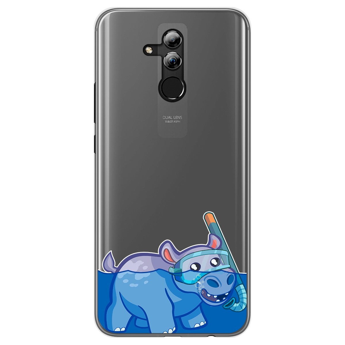 Funda Gel Transparente para Huawei Mate 20 Lite diseño Hipo Dibujos