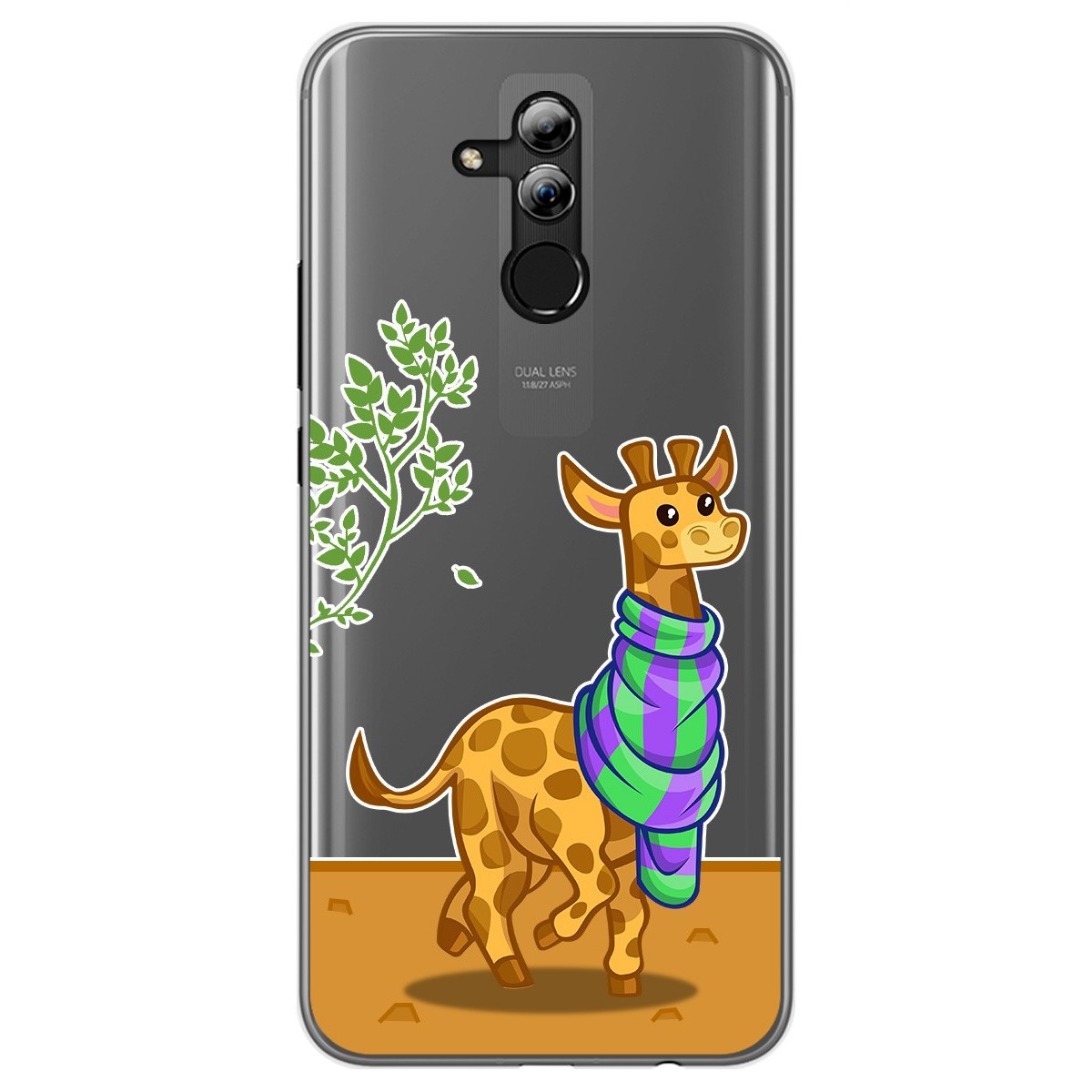 Funda Gel Transparente para Huawei Mate 20 Lite diseño Jirafa Dibujos