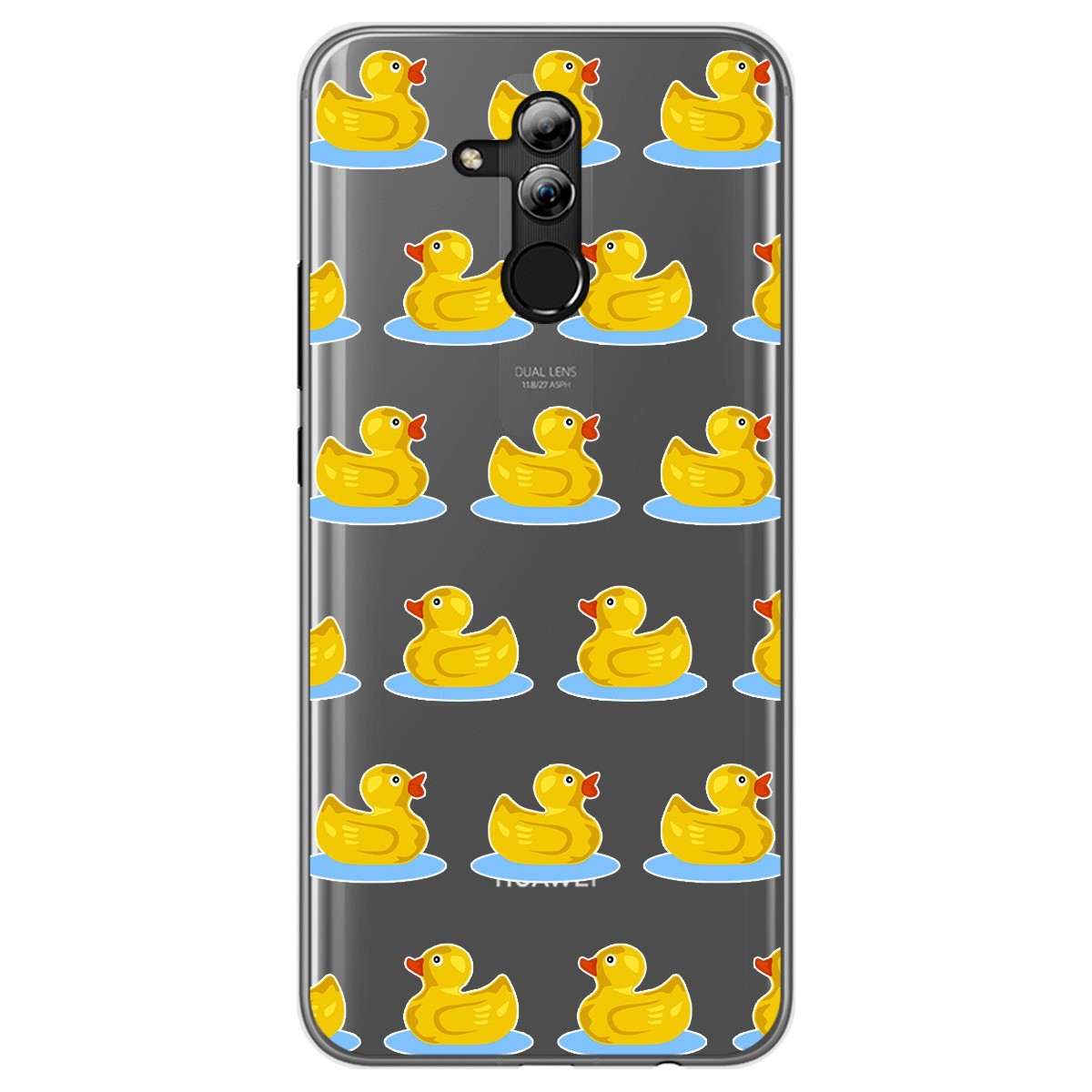 Funda Gel Transparente para Huawei Mate 20 Lite diseño Pato Dibujos
