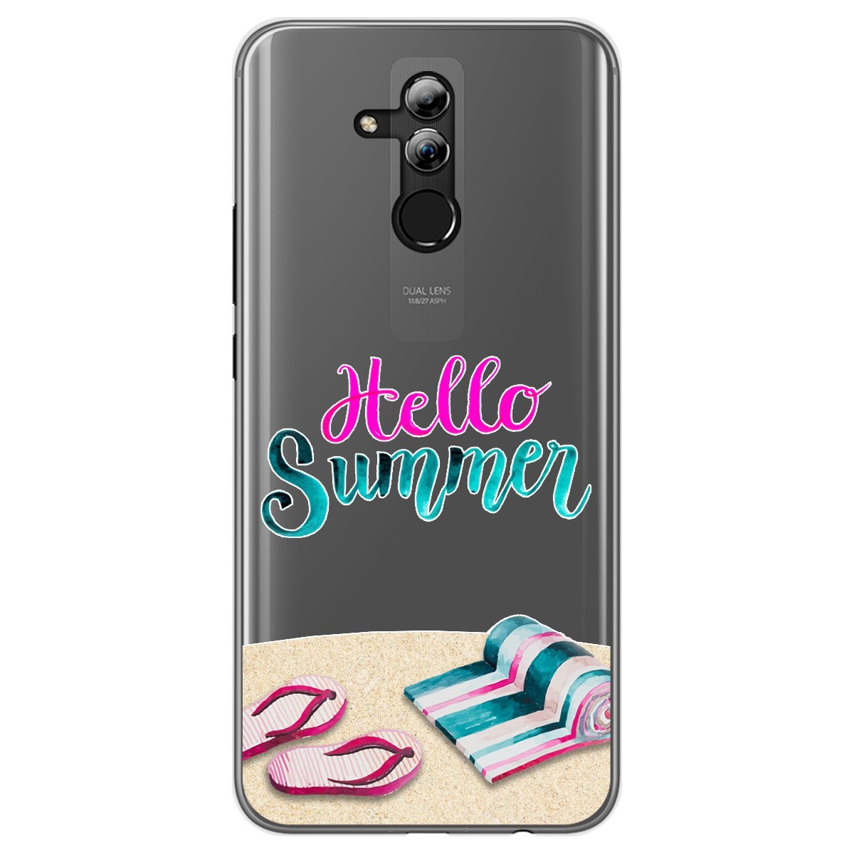 Funda Gel Transparente para Huawei Mate 20 Lite diseño Summer Dibujos