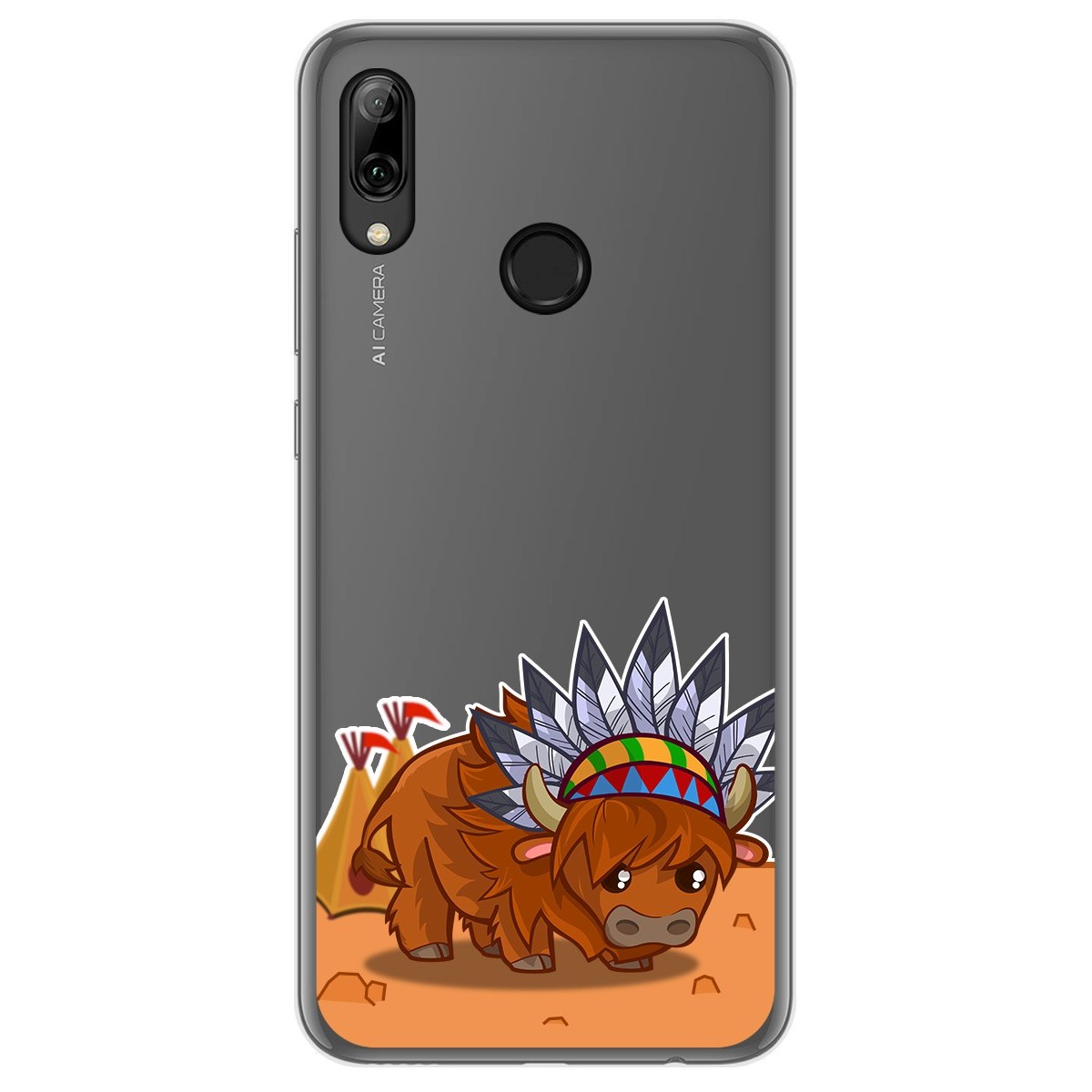 Funda Gel Transparente para Huawei P Smart 2019 / Honor 10 Lite diseño Bufalo Dibujos