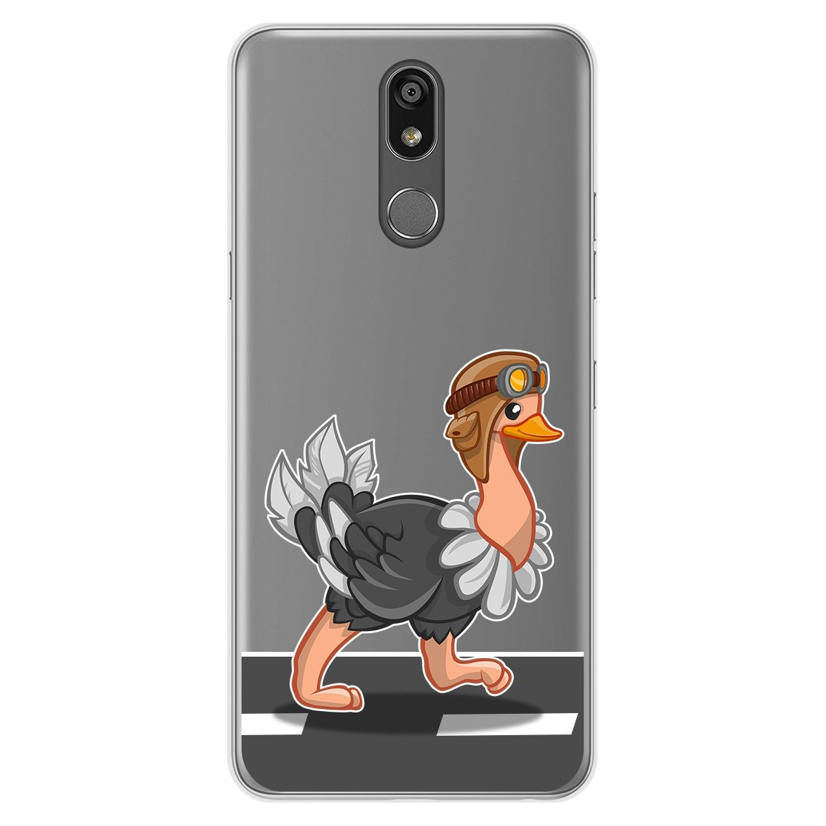 Funda Gel Transparente para Lg K40 diseño Avestruz Dibujos