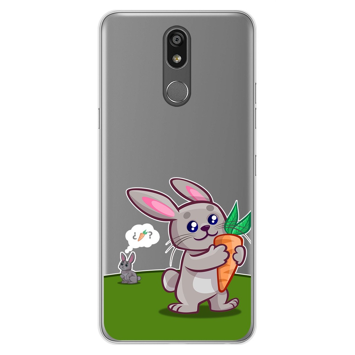 Funda Gel Transparente para Lg K40 diseño Conejo Dibujos