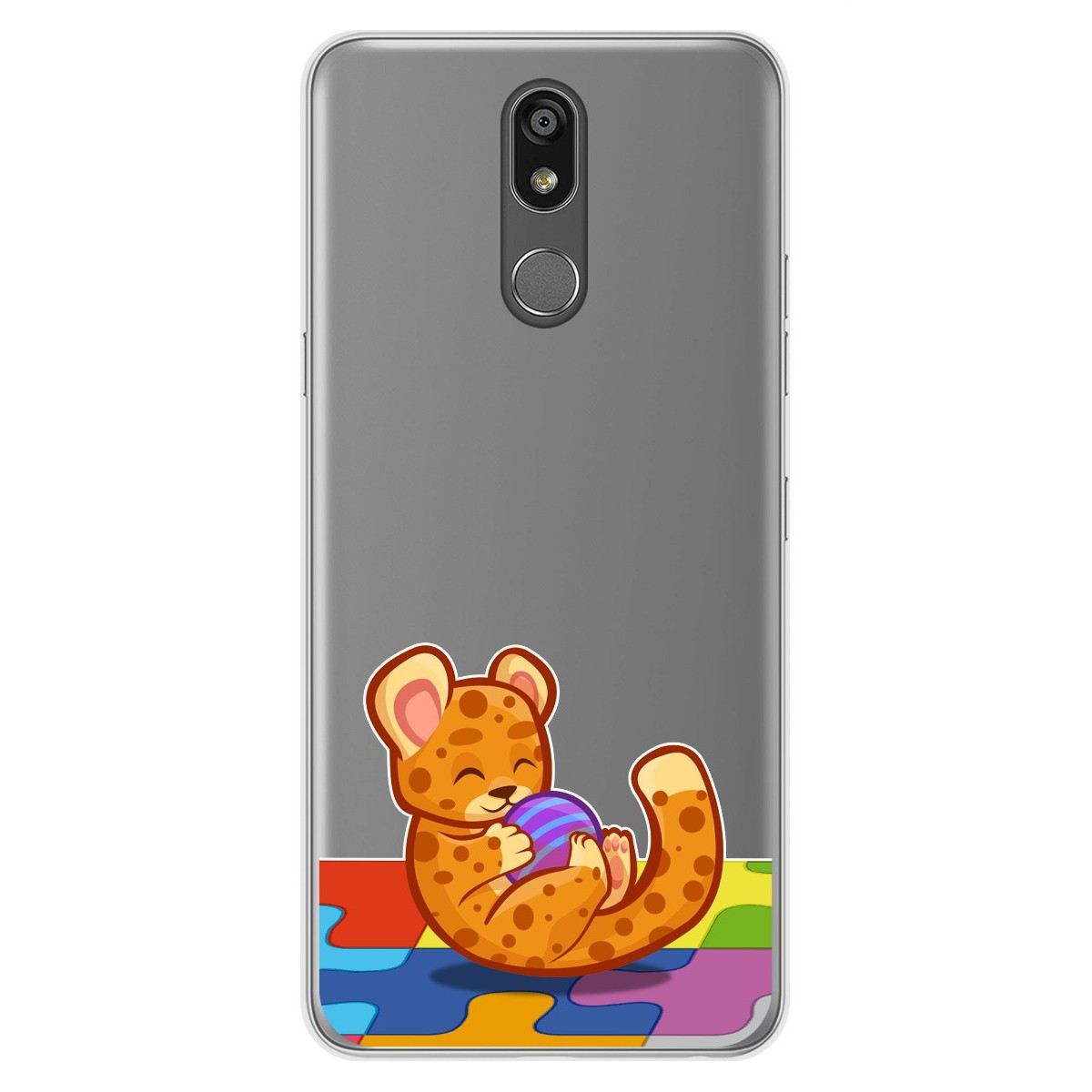 Funda Gel Transparente para Lg K40 diseño Leopardo Dibujos