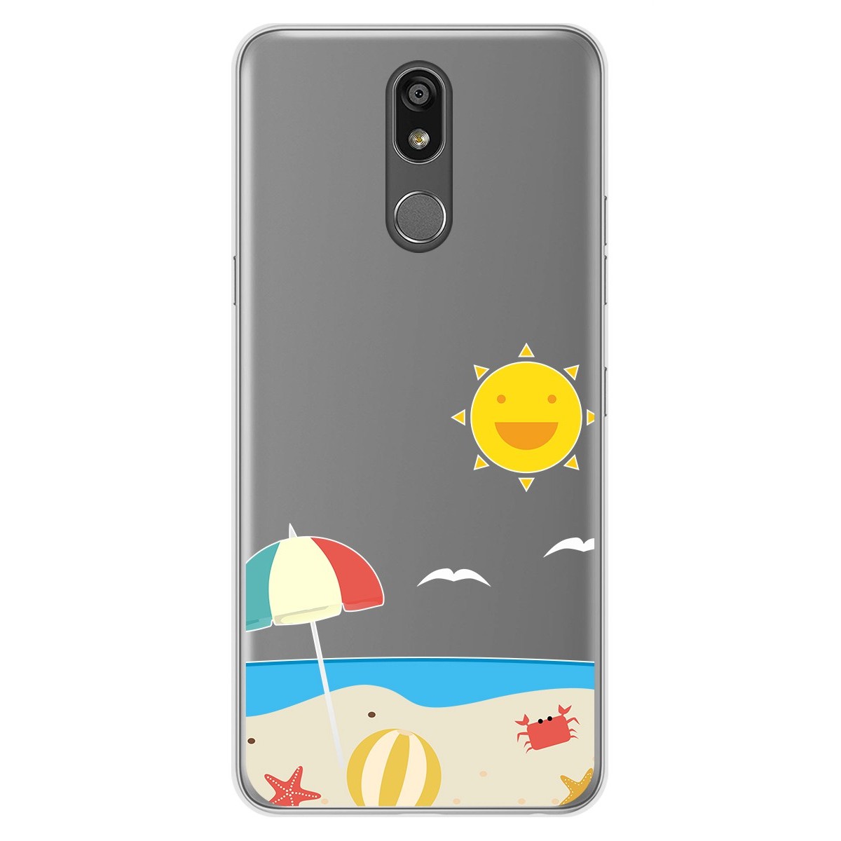 Funda Gel Transparente para Lg K40 diseño Playa Dibujos