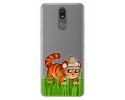 Funda Gel Transparente para Lg K40 diseño Tigre Dibujos