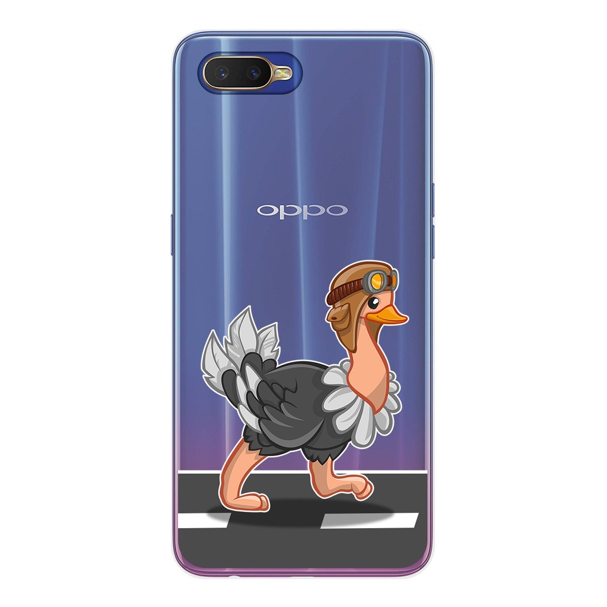 Funda Gel Transparente para Oppo RX17 Neo diseño Avestruz Dibujos