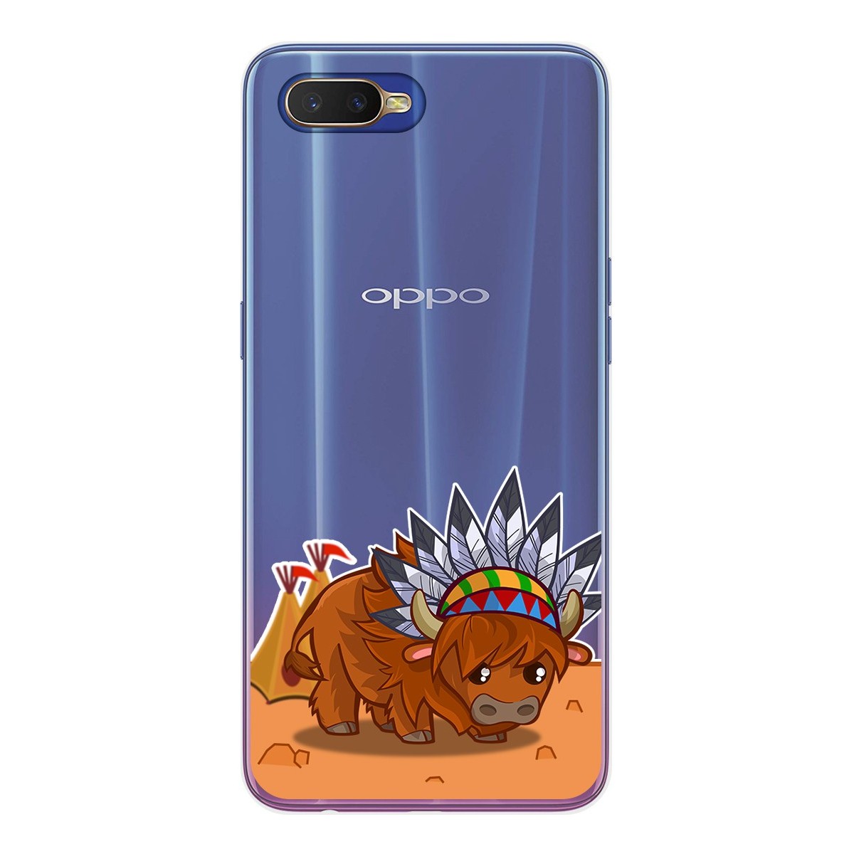 Funda Gel Transparente para Oppo RX17 Neo diseño Bufalo Dibujos