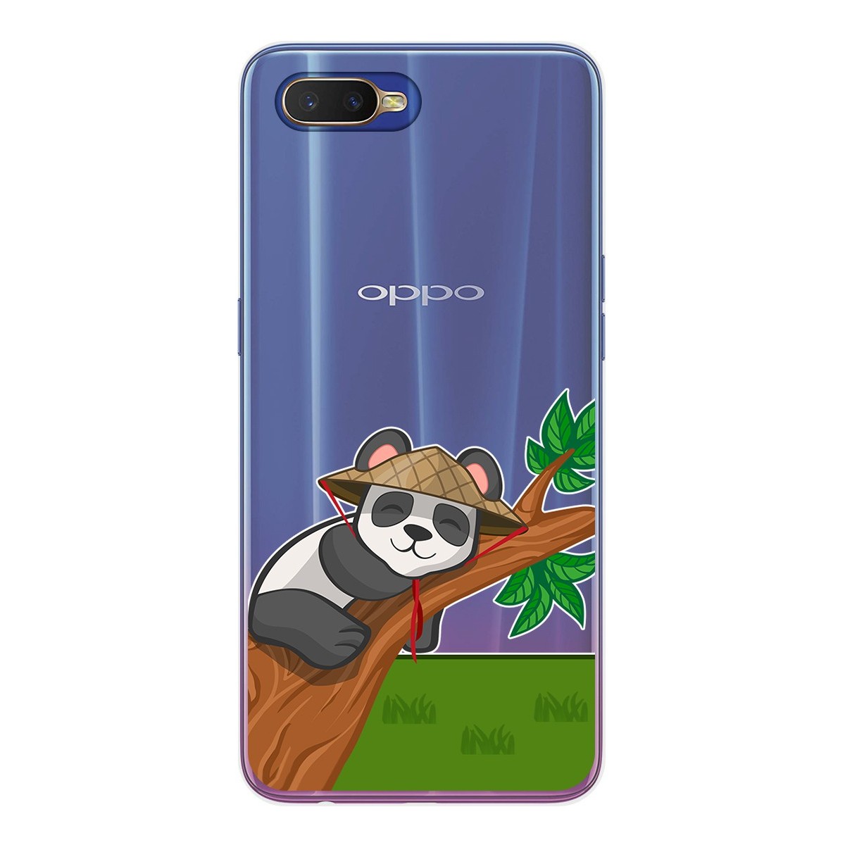 Funda Gel Transparente para Oppo RX17 Neo diseño Panda Dibujos