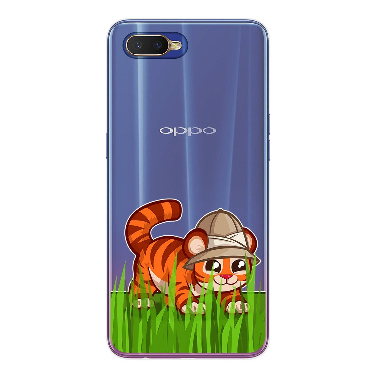 Funda Gel Transparente para Oppo RX17 Neo diseño Tigre Dibujos