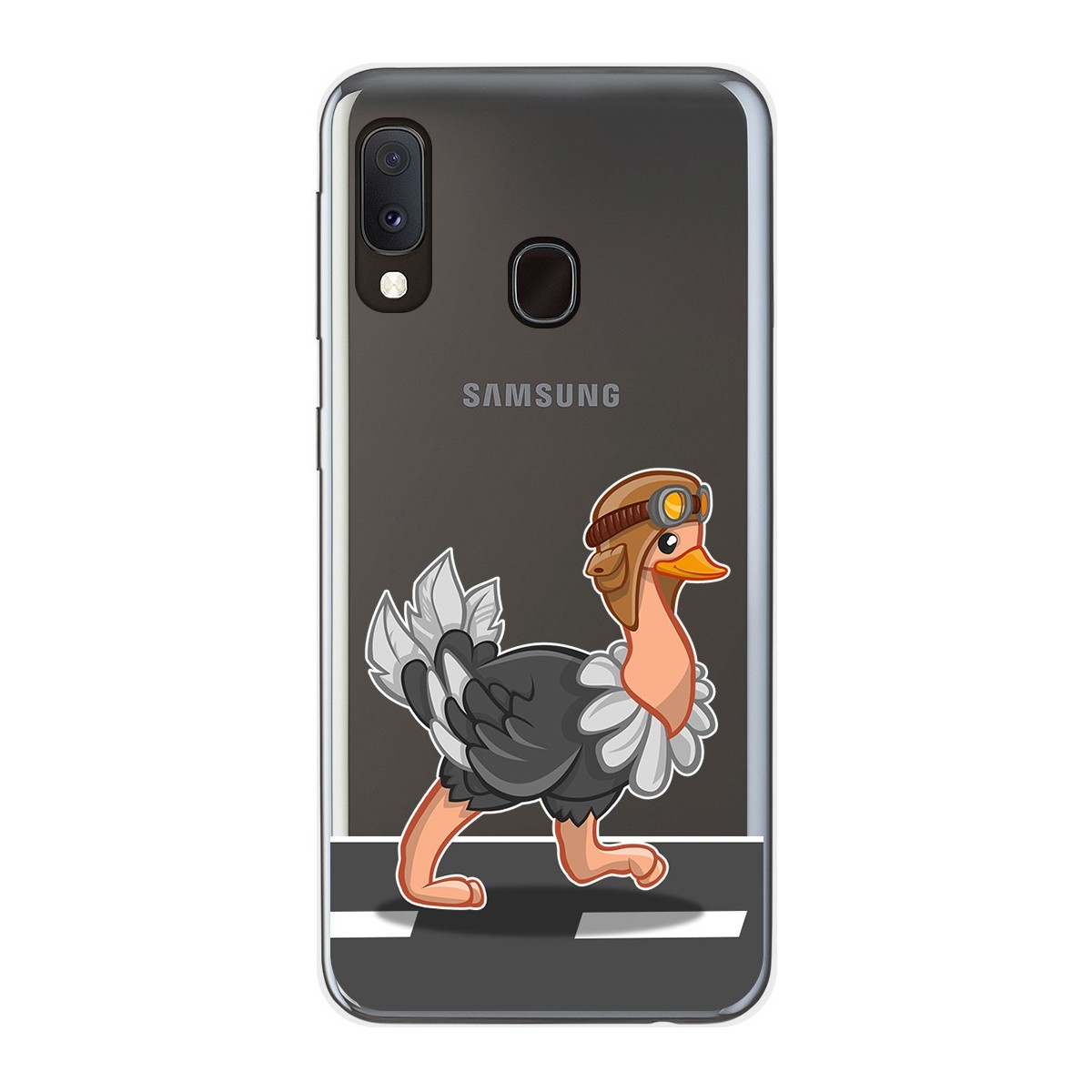 Funda Gel Transparente para Samsung Galaxy A20e 5.8 diseño Avestruz Dibujos