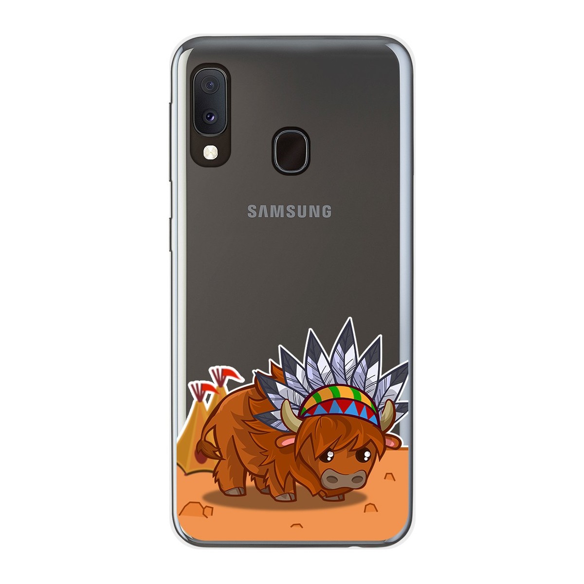 Funda Gel Transparente para Samsung Galaxy A20e 5.8 diseño Bufalo Dibujos