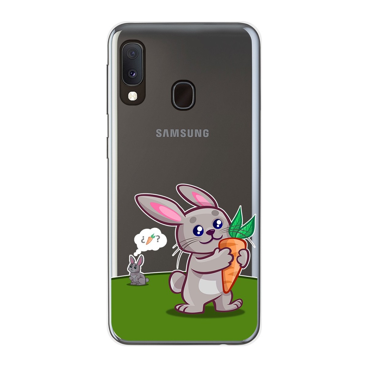 Funda Gel Transparente para Samsung Galaxy A20e 5.8 diseño Conejo Dibujos