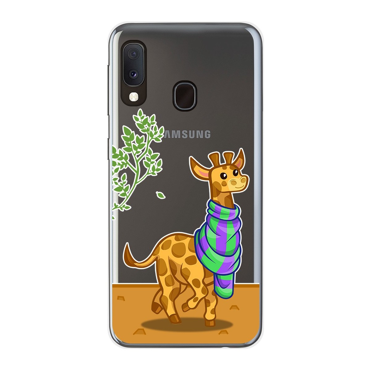 Funda Gel Transparente para Samsung Galaxy A20e 5.8 diseño Jirafa Dibujos