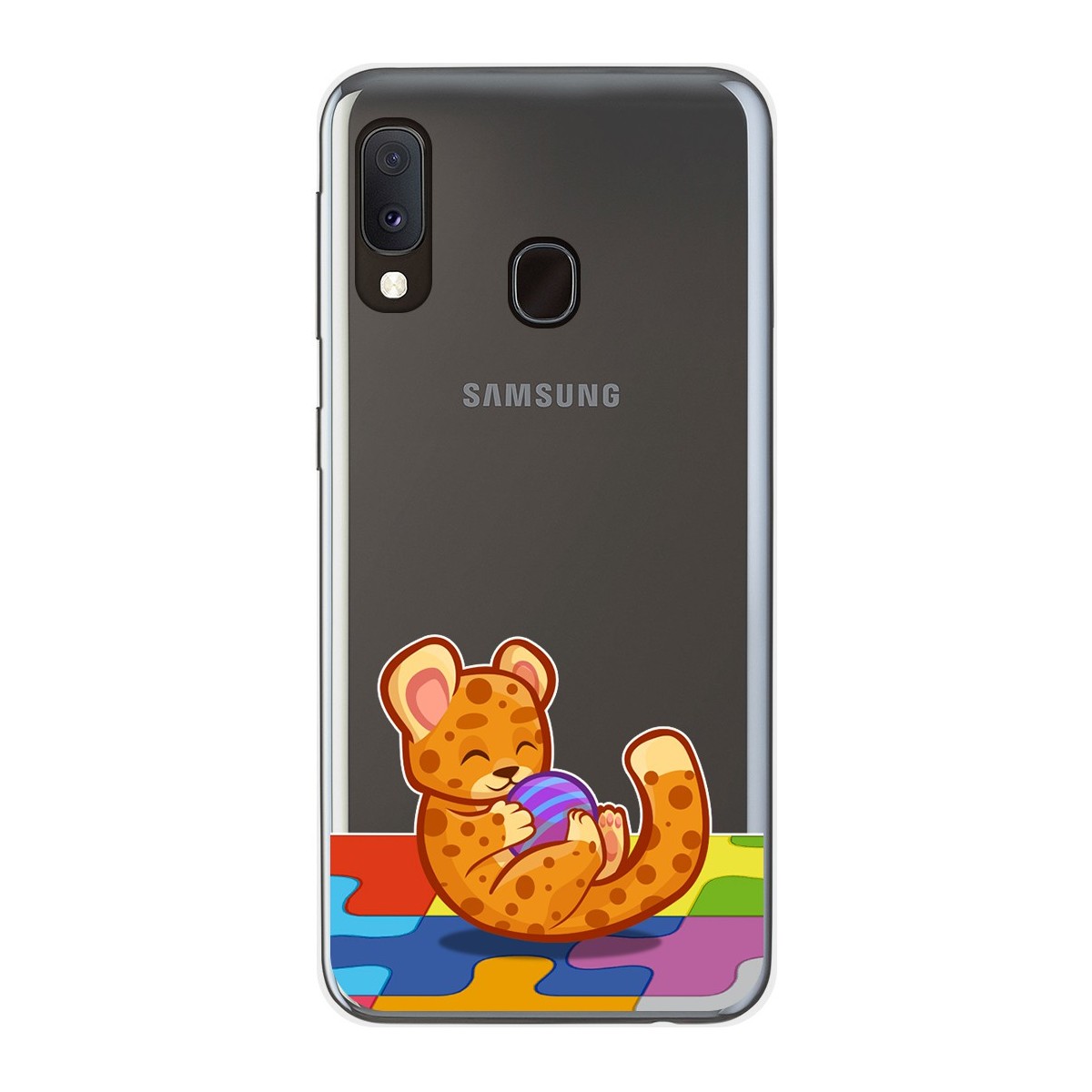Funda Gel Transparente para Samsung Galaxy A20e 5.8 diseño Leopardo Dibujos