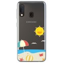 Funda Gel Transparente para Samsung Galaxy A20e 5.8 diseño Playa Dibujos