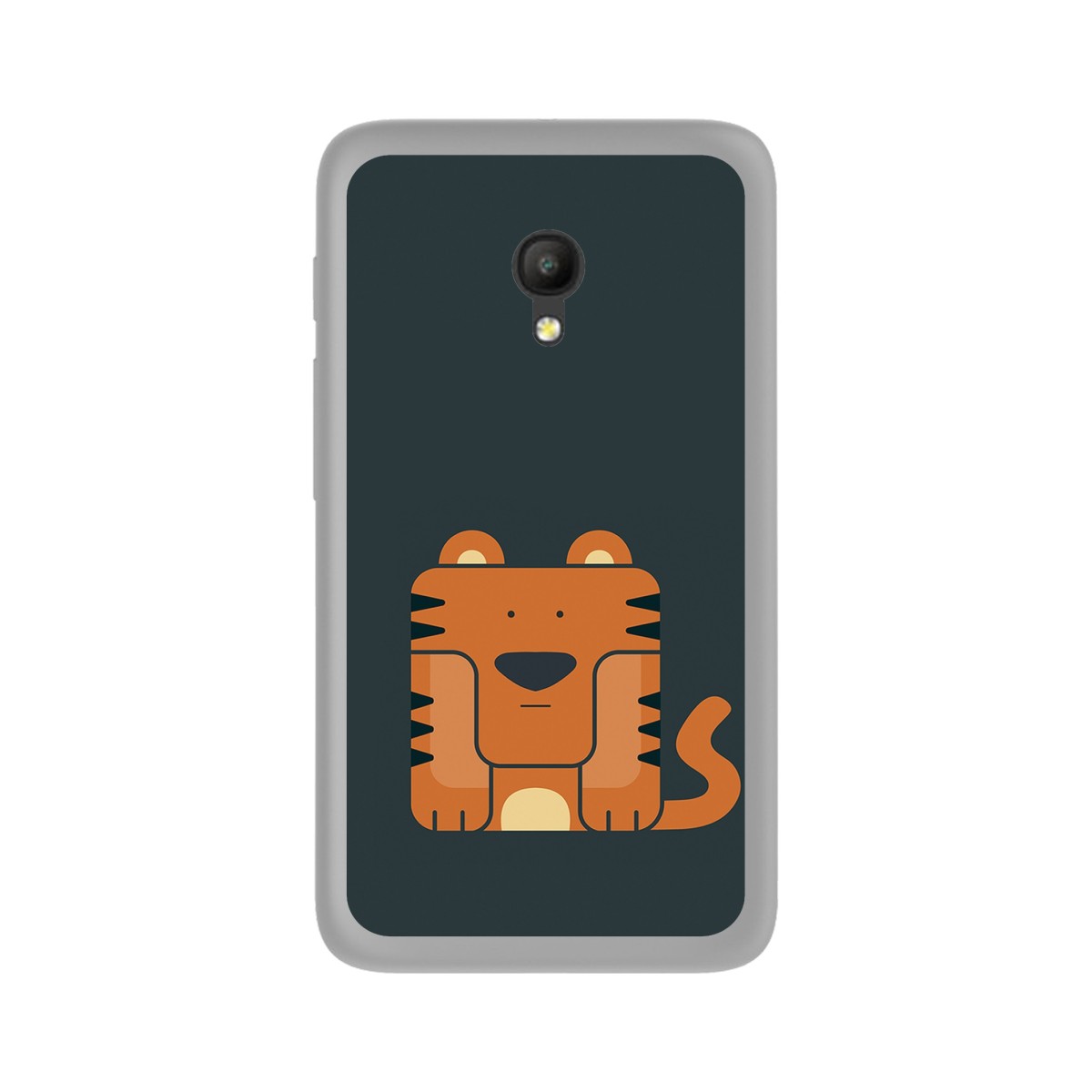 Funda Gel Tpu para Orange Rise 51 / Alcatel Pixi 4 (5) 4G / Vodafone Smart Turbo 7 Diseño Tigre Dibujos