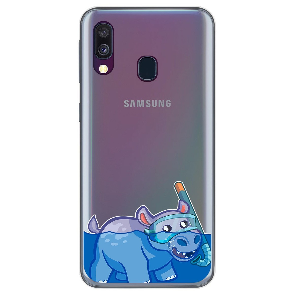 Funda Gel Transparente para Samsung Galaxy A40 diseño Hipo Dibujos