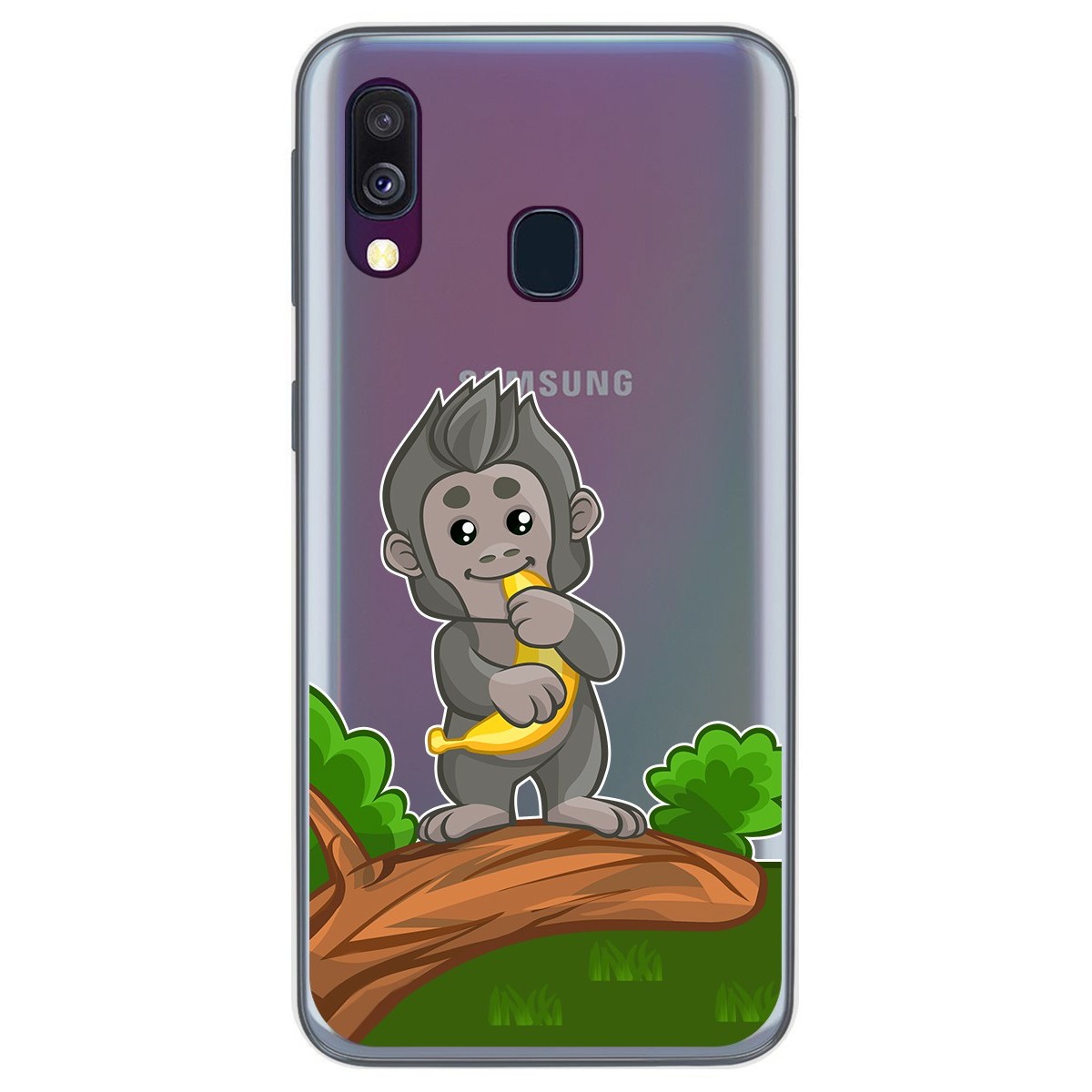 Funda Gel Transparente para Samsung Galaxy A40 diseño Mono Dibujos