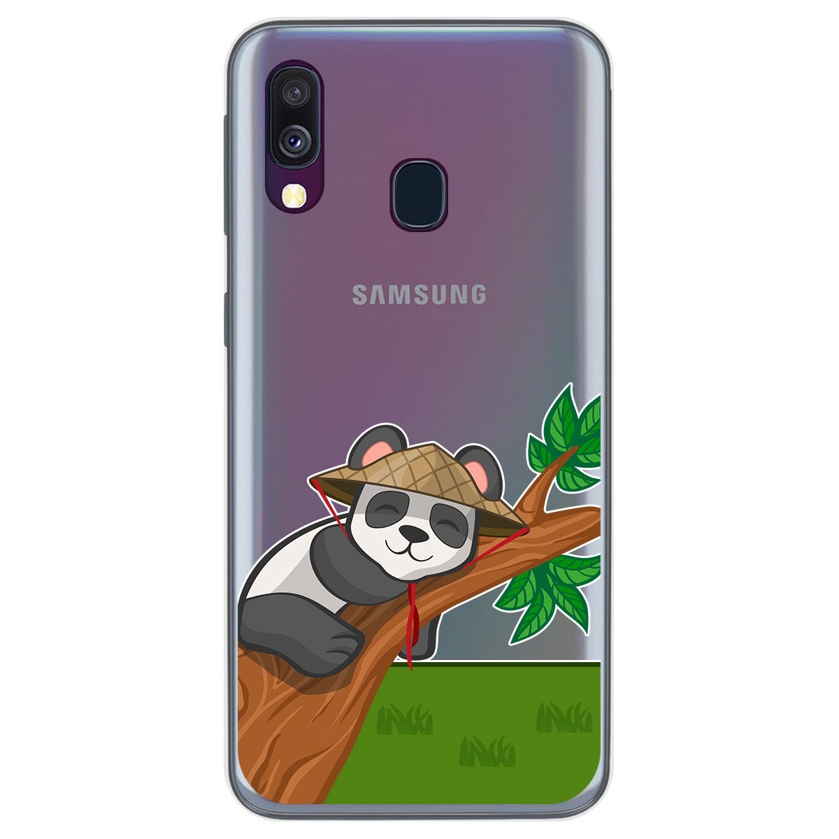 Funda Gel Transparente para Samsung Galaxy A40 diseño Panda Dibujos