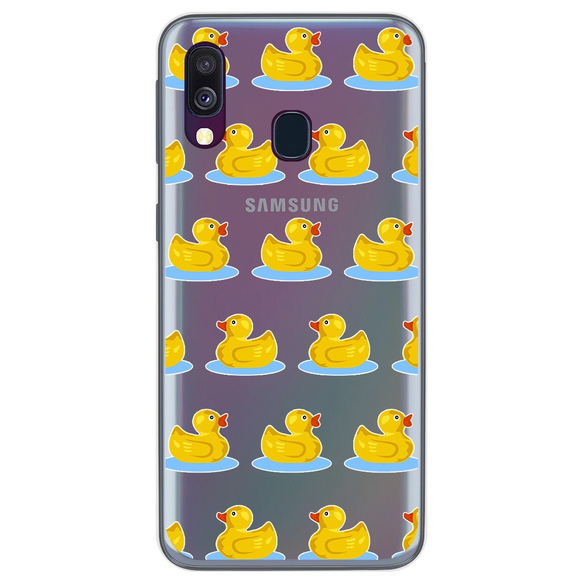Funda Gel Transparente para Samsung Galaxy A40 diseño Pato Dibujos