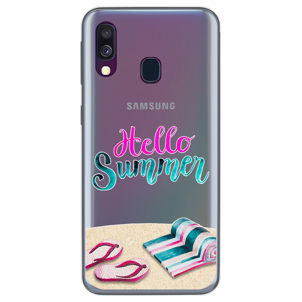 Funda Gel Transparente para Samsung Galaxy A40 diseño Summer Dibujos
