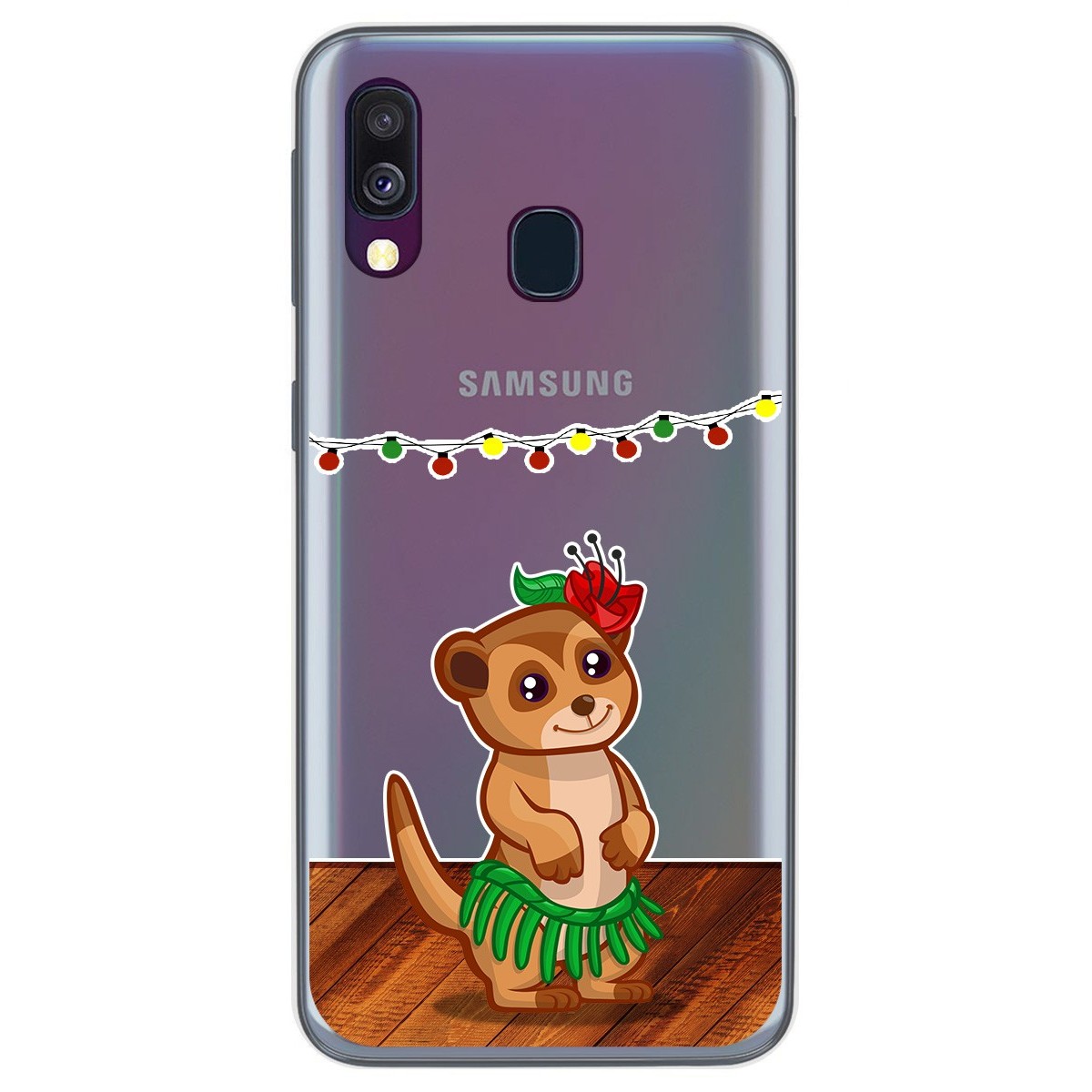 Funda Gel Transparente para Samsung Galaxy A40 diseño Suricata Dibujos