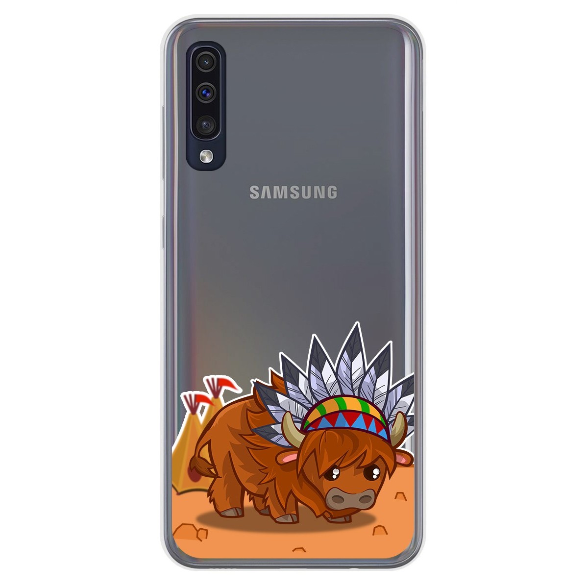 Funda Gel Transparente para Samsung Galaxy A50 / A50s / A30s diseño Bufalo Dibujos
