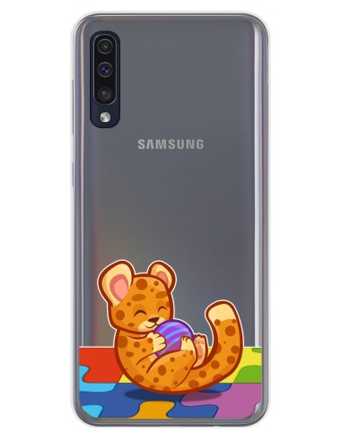 Funda Gel Transparente para Samsung Galaxy A50 / A50s / A30s diseño Leopardo Dibujos