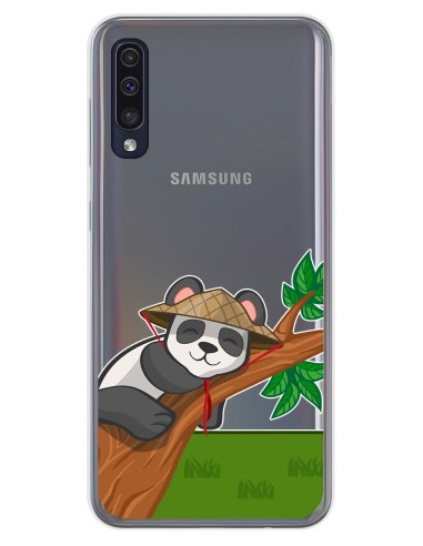 Funda Gel Transparente para Samsung Galaxy A50 / A50s / A30s diseño Panda Dibujos