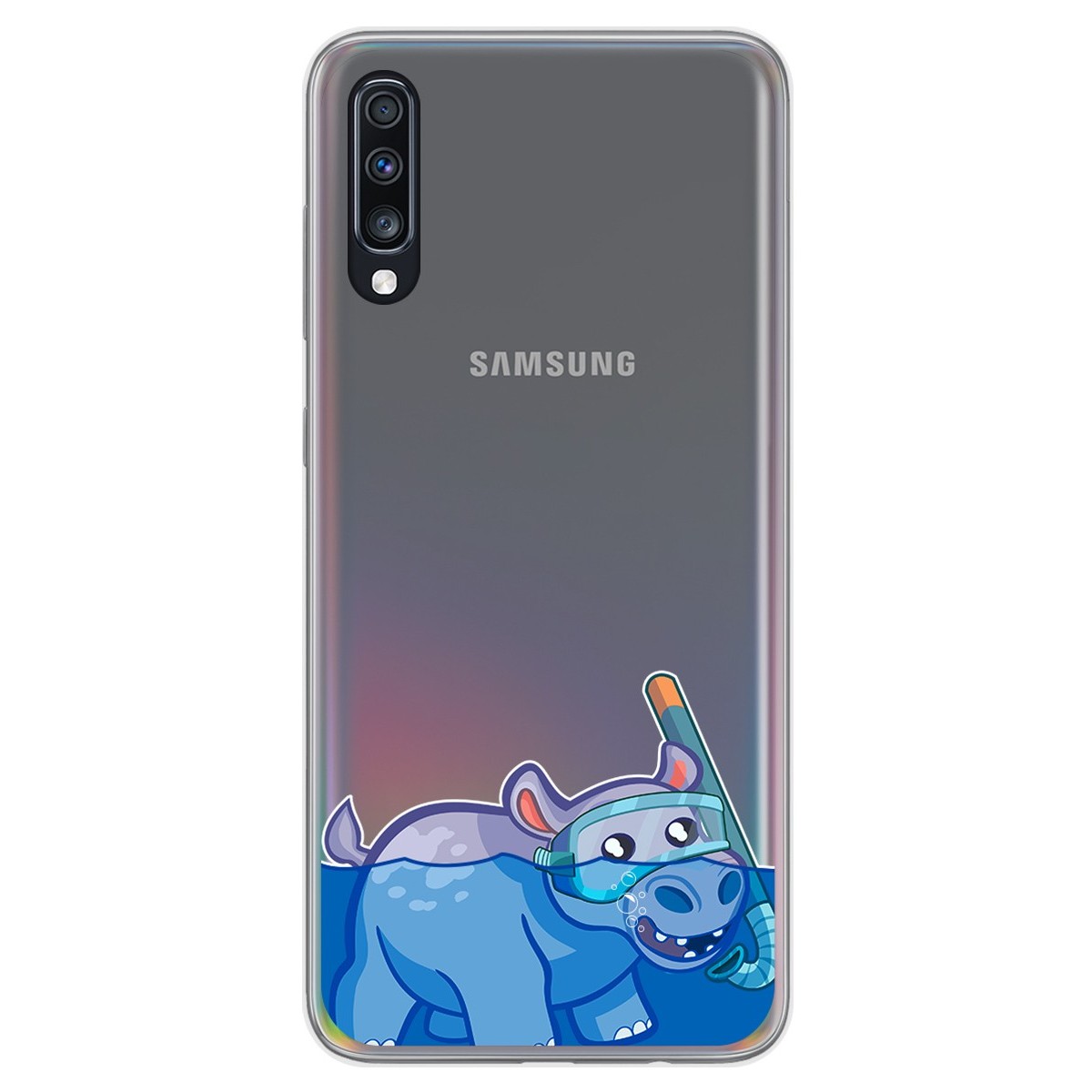 Funda Gel Transparente para Samsung Galaxy A70 diseño Hipo Dibujos