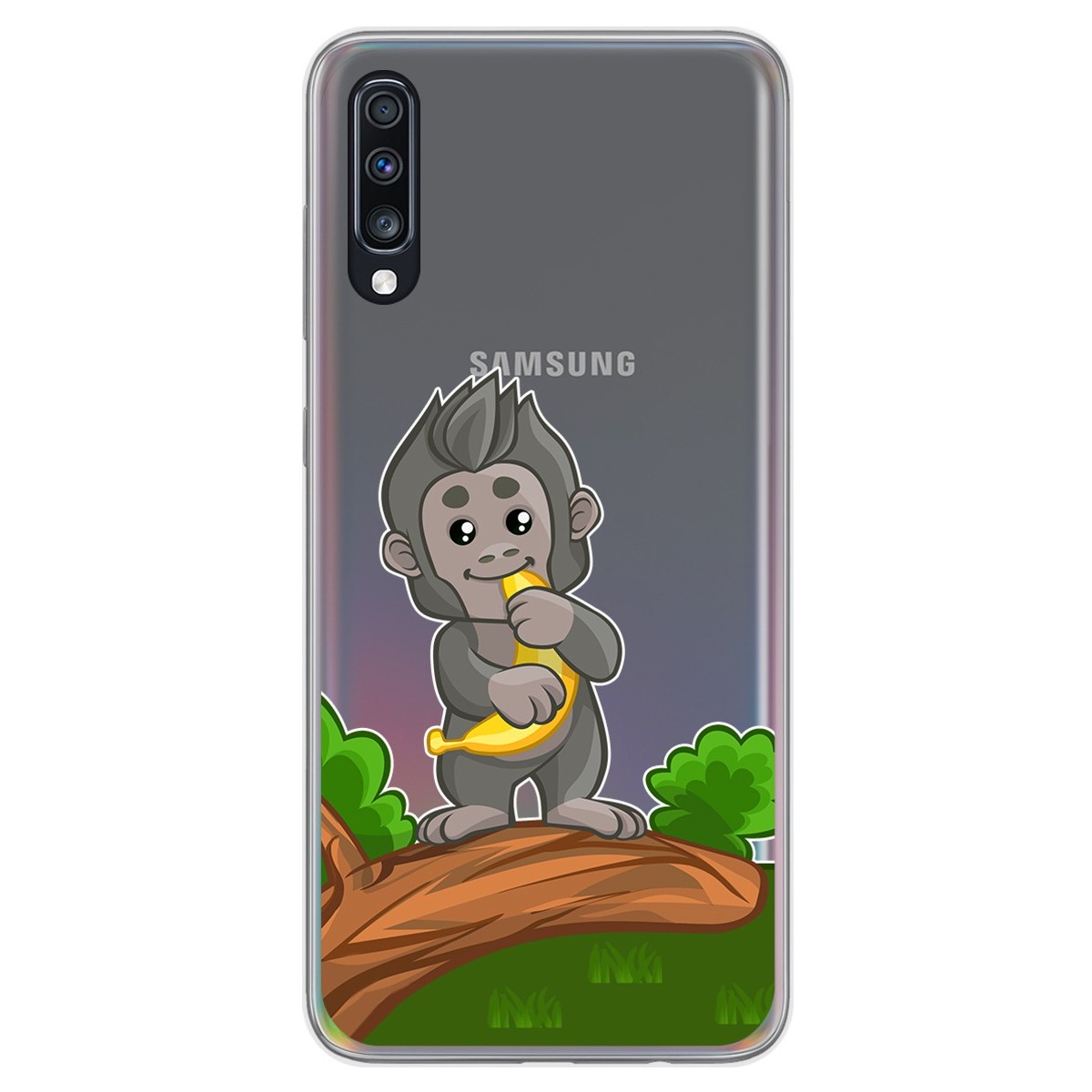 Funda Gel Transparente para Samsung Galaxy A70 diseño Mono Dibujos