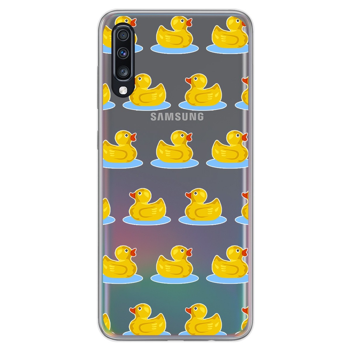 Funda Gel Transparente para Samsung Galaxy A70 diseño Pato Dibujos