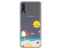 Funda Gel Transparente para Samsung Galaxy A70 diseño Playa Dibujos