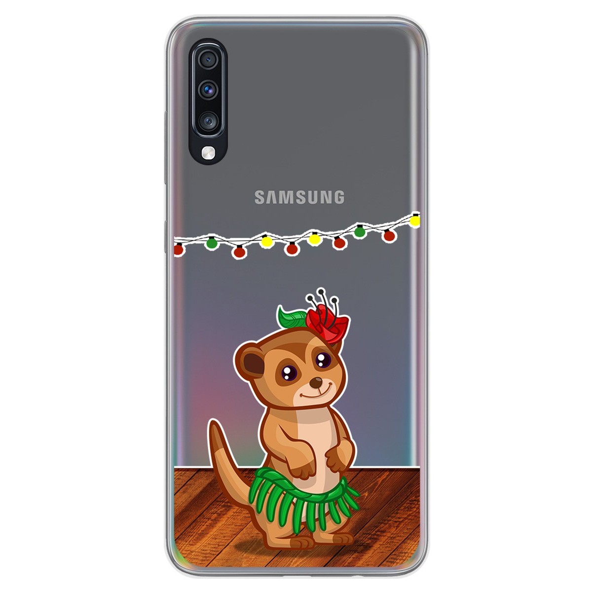 Funda Gel Transparente para Samsung Galaxy A70 diseño Suricata Dibujos