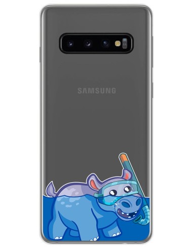 Funda Gel Transparente para Samsung Galaxy S10 diseño Hipo Dibujos