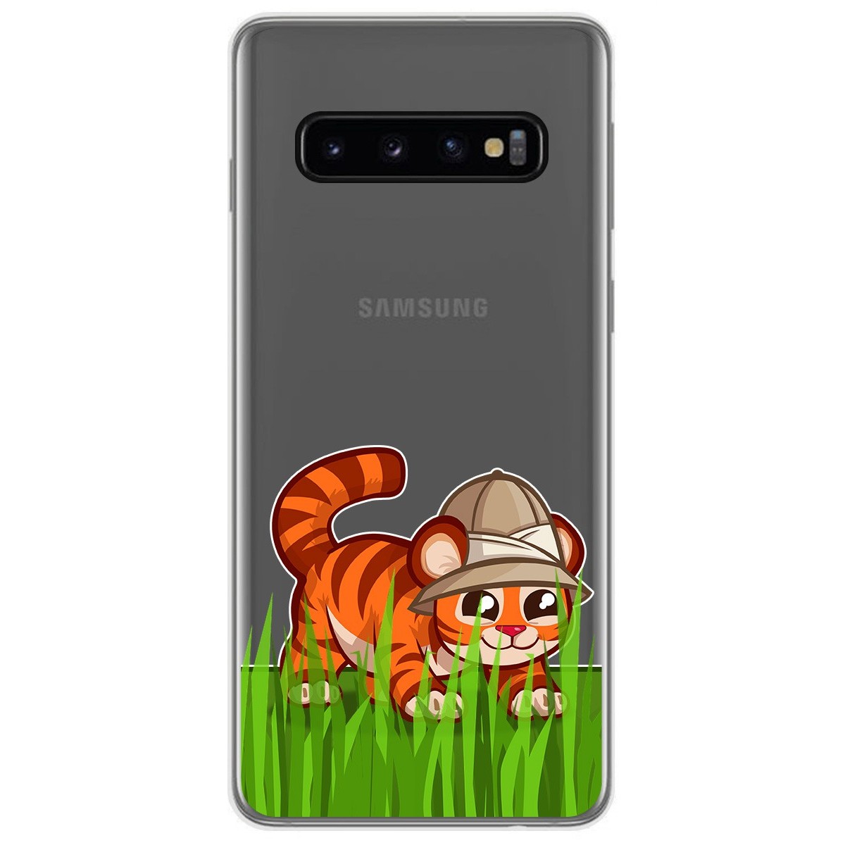 Funda Gel Transparente para Samsung Galaxy S10 diseño Tigre Dibujos