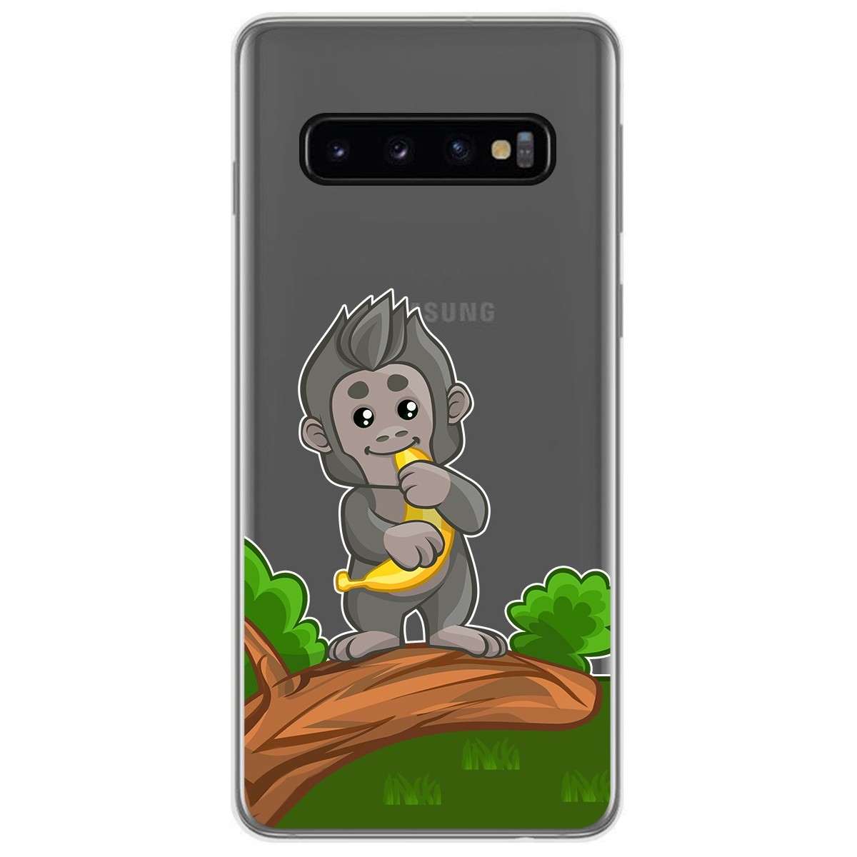 Funda Gel Transparente para Samsung Galaxy S10 Plus diseño Mono Dibujos