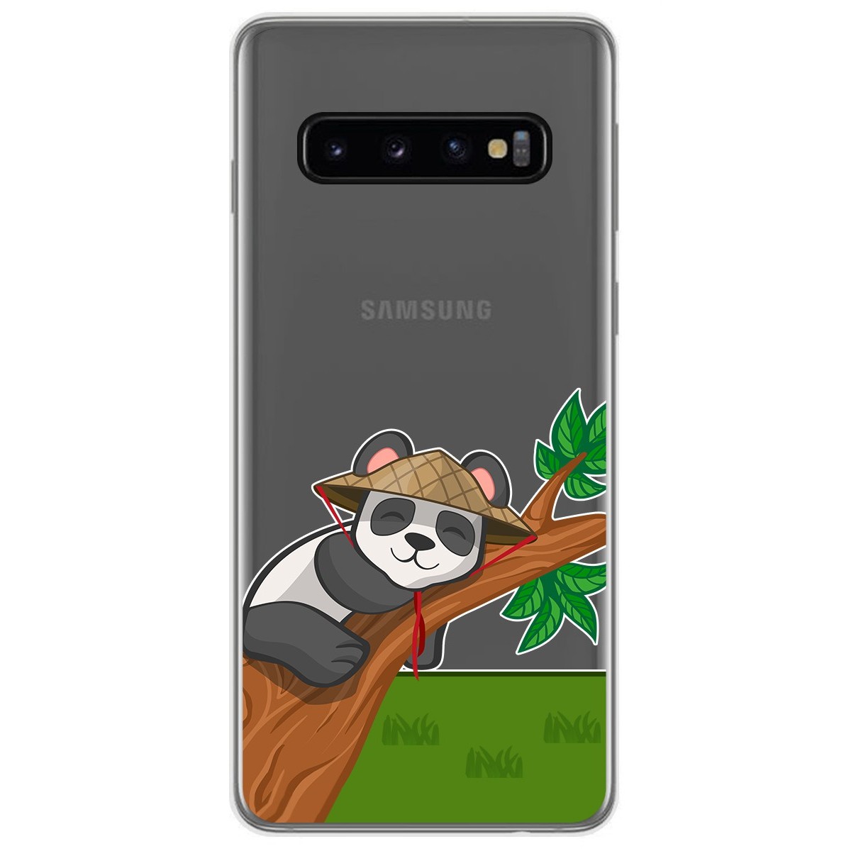 Funda Gel Transparente para Samsung Galaxy S10 Plus diseño Panda Dibujos