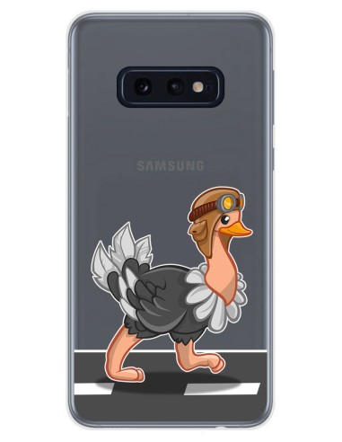 Funda Gel Transparente para Samsung Galaxy S10e diseño Avestruz Dibujos