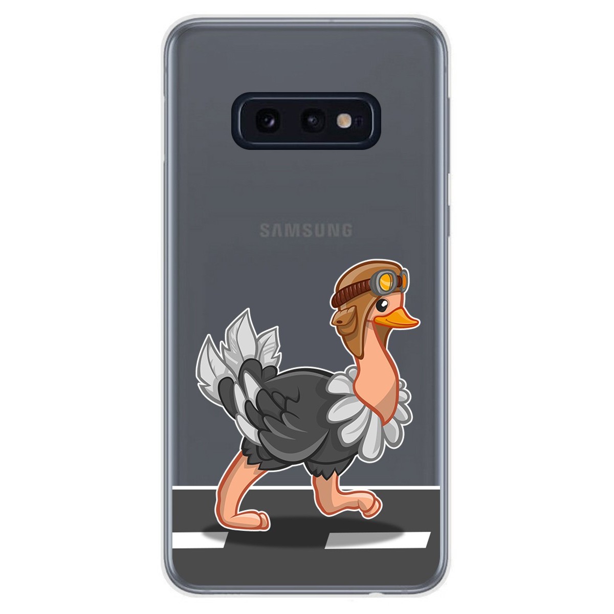 Funda Gel Transparente para Samsung Galaxy S10e diseño Avestruz Dibujos