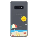 Funda Gel Transparente para Samsung Galaxy S10e diseño Playa Dibujos