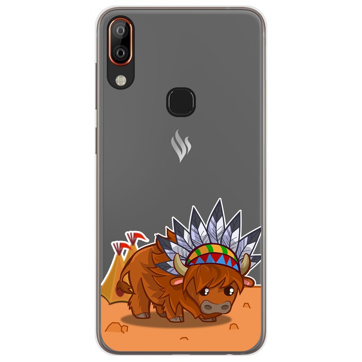 Funda Gel Transparente para Vsmart Active 1+ Plus diseño Bufalo Dibujos