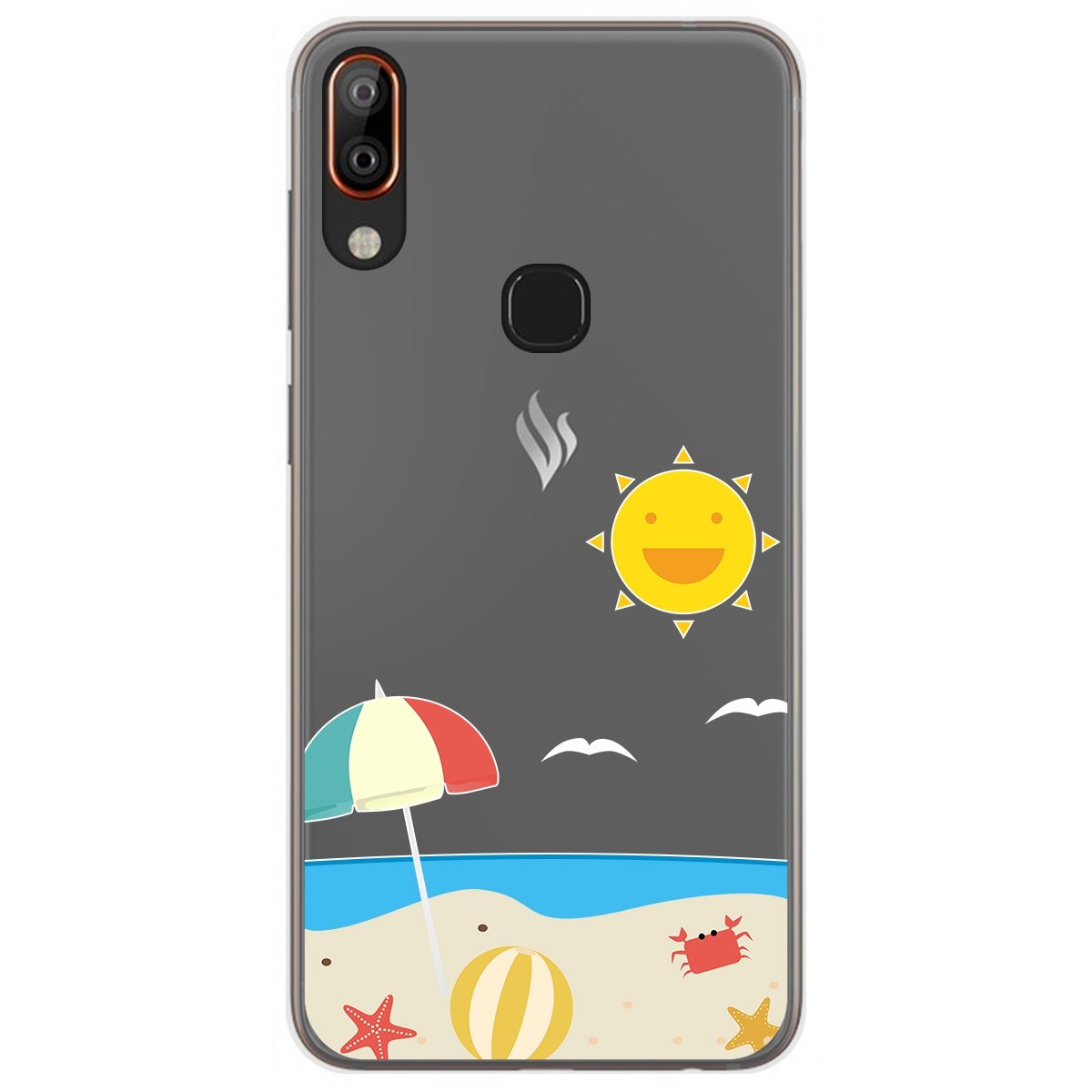 Funda Gel Transparente para Vsmart Active 1+ Plus diseño Playa Dibujos