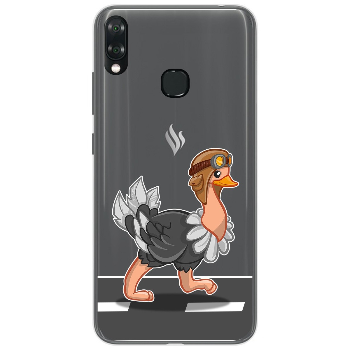 Funda Gel Transparente para Vsmart Joy 1+ Plus diseño Avestruz Dibujos
