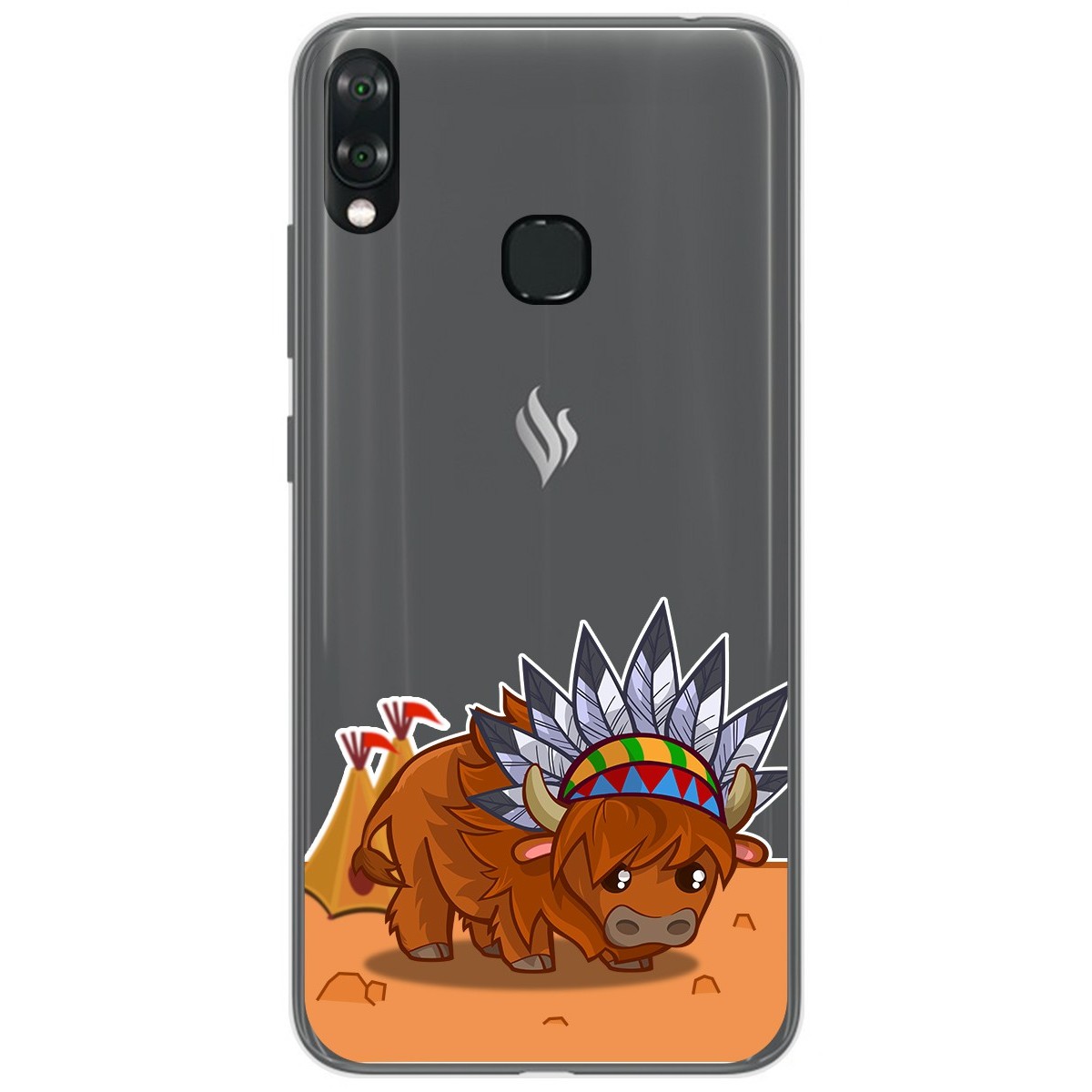 Funda Gel Transparente para Vsmart Joy 1+ Plus diseño Bufalo Dibujos