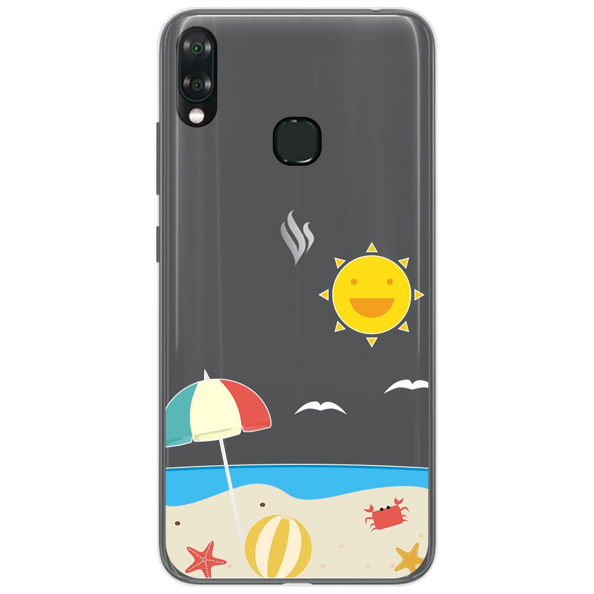 Funda Gel Transparente para Vsmart Joy 1+ Plus diseño Playa Dibujos