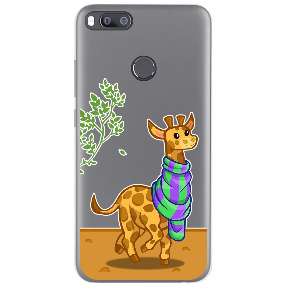 Funda Gel Transparente para Xiaomi Mi 5X / Mi A1 diseño Jirafa Dibujos