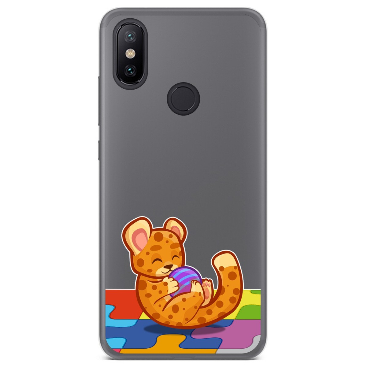 Funda Gel Transparente para Xiaomi Mi 6X / Mi A2 diseño Leopardo Dibujos