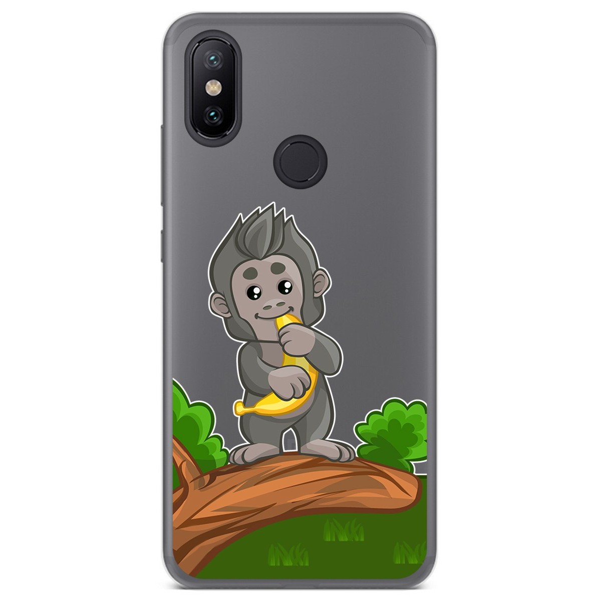Funda Gel Transparente para Xiaomi Mi 6X / Mi A2 diseño Mono Dibujos